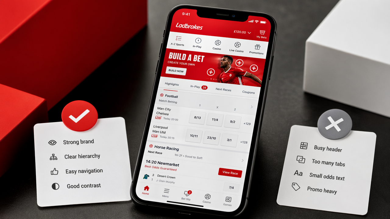Interface Design: What the Red and White Layout Gets Right and Wrong